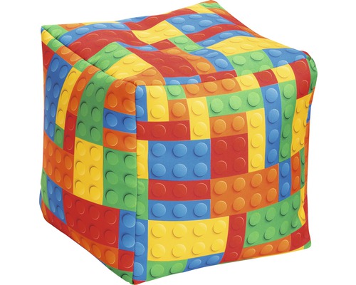 Sittpuff Cube Bricks multifärg Ø40cm