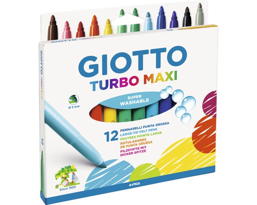 Giotto Turbo Maxi filtpennor, 12-pack