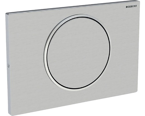 Spolknapp GEBERIT Sigma10 borstad stål start/stopp funktion 246x164 mm 7972476 Geberit spolplatta för cistern
