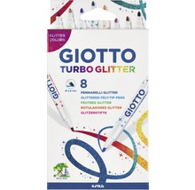 Giotto Turbo Glitter pennor, 8 stycken, glitterpennor