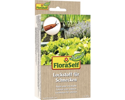 Lockbete FLORASELF Nature för skogssniglar multifälla 4x30g FloraSelf lockbete för snäckor, 4 gånger 30 grams förpackning