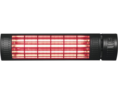 Terrassvärmare EUROM Golden Ultra RCD svart el 2000W inkl. fjärrkontroll 334531 Infraröd värmare med påslagna värmeelement