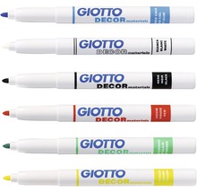 Flerfärgade uppsättning Giotto Decor materialpennor