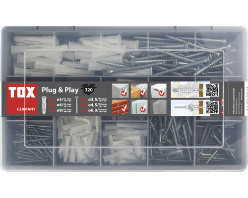 TOX Plug & Play sortimentslåda universalplugg, 320 delar