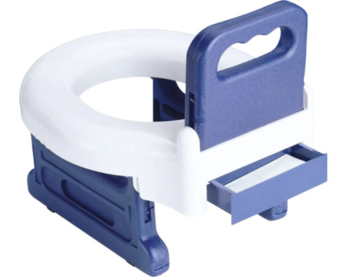 Toalettförhöjning med handtag och pappershållare