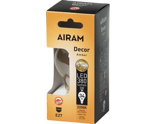 Airam Dekor LED-lampa i förpackning