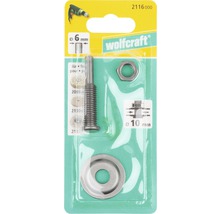 Wolfcraft fästskaft med tillbehör i förpackning