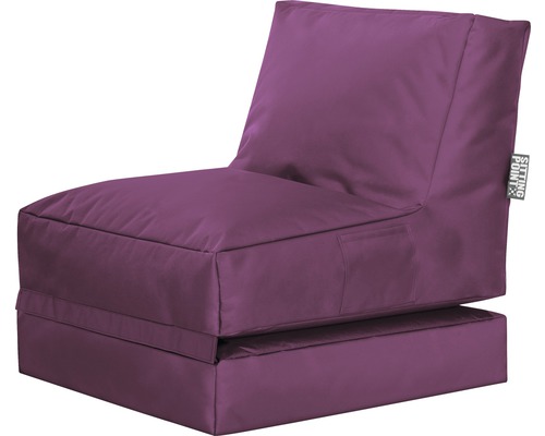 Sittsäck fåtölj SITTING POINT Twist Scuba aubergine 90x70x80cm (180x70x60cm) Sittsäckfåtölj med ryggstöd