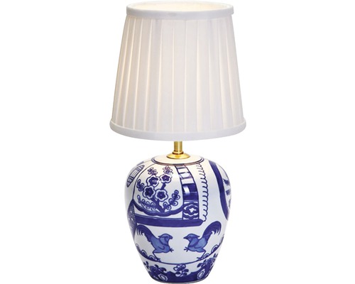 Bordslampa MARKSLÖJD 1-lågig blå/vit 17cm