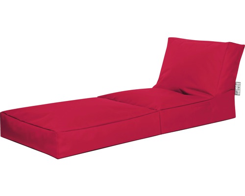 Röd solsäng av sittsäck för utomhusbruk