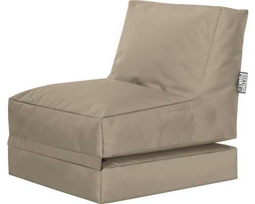 Sittsäck fåtölj SITTING POINT Twist Scuba khaki 90x70x80cm (180x70x60cm)