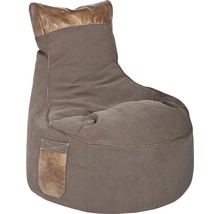 Brun sittpuff med ficka