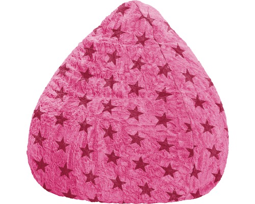 Sittsäck SITTING POINT Beanbag Fluffy Stars XL ca 220L rosa 70x110cm