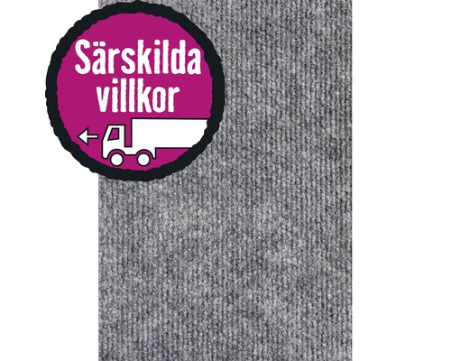 Grå matta med symbolen ''Särskilda villkor'', vilket betyder ''Särskilda villkor''.