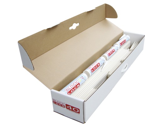 Block Lock distanser i öppnad förpackning