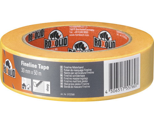 Maskeringstejp ROXOLID FineLine gul 30mm 50m Maskeringstejp ROXOLID FineLine gul 30mm 50m