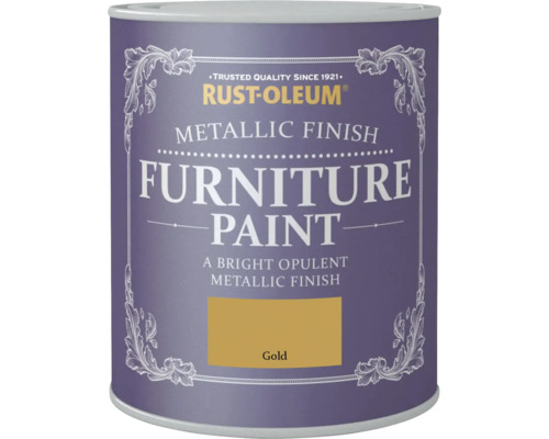 Metallicfärg RUST-OLEUM Möbelfärg guld 750ml Burk med gyllene möbelmetallicfärg från Rust-Oleum