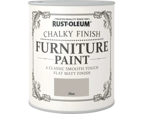 Kalkfärg RUST-OLEUM Möbelfärg Flint 750 ml Rust-Oleum logotyp. Burk med kritfärg för möbler, färg Flint