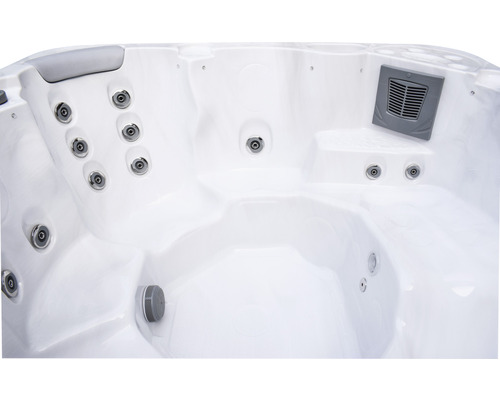 Interiör av en bubbelpool med jetstrålar