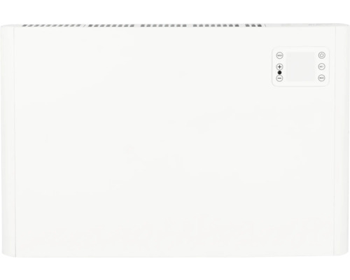 Vit radiator med kontrollpanel