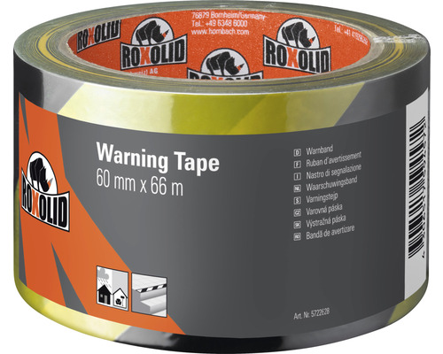 Varningstejp ROXOLID svart gul 60mm 66m Varningstejp ROXOLID svart gul 60mm 66m