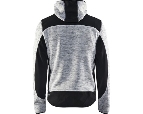 Baksida av en huvtröja i blandat material