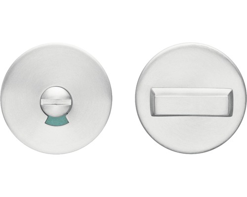 Toalettlås med vridknapp och indikationsskylt