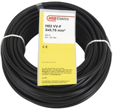 HSB Elektro H03 VV-F kabel 2 x 0,75 mm², 20 meter