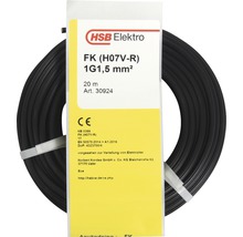 HSB Elektro enkelledare kabel med 1G1,5 mm² tvärsnitt och 20 m längd