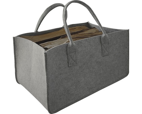 Vedkorg LIENBACHER 50x27x34 cm i filt grå Vedkorg LIENBACHER 50x27x34 cm i filt grå