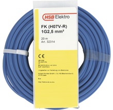 HSB Elektro enkeltrådig ledning med 2,5 mm² tvärsnitt och 20 m längd
