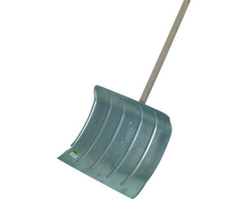 Snöskyffel av metall med trähandtag