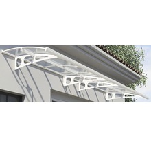 Skärmtak med transparent tak och fästen