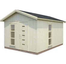 Friggebod PALMAKO Ly 14,9m² (inv. 13,6m²) inkl. golv 330x452cm natur