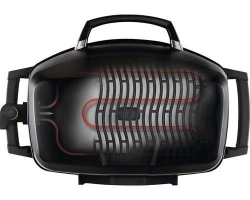 Elektrisk grill med värmeelement och grillgaller