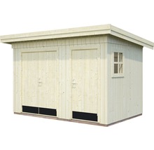 Förråd PALMAKO Kalle trä 344x221cm 6,6m² natur