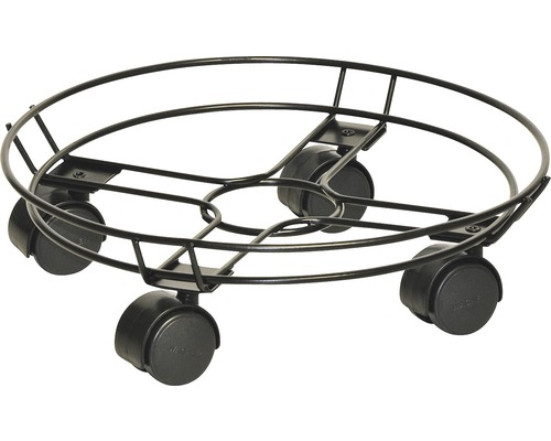 Blomvagn WAGNER SYSTEM metall Ø30x5,1cm max belastning 60kg svart Växtrullare av metall med hjul