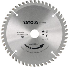 Yato cirkelsågblad aluminium 160x20x2,2x1,5 HW 52 tänder
