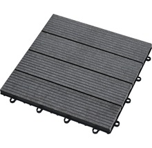 Trädgårdsplatta av plast med träutseende