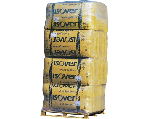 Pall med fyra paket Isover isoleringsull