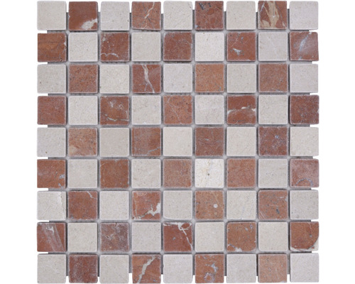 Mosaik natursten MOS 32/1513 R 30,5x30,5 cm beige/brun