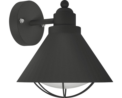 Svart vägglampa för utomhusbruk