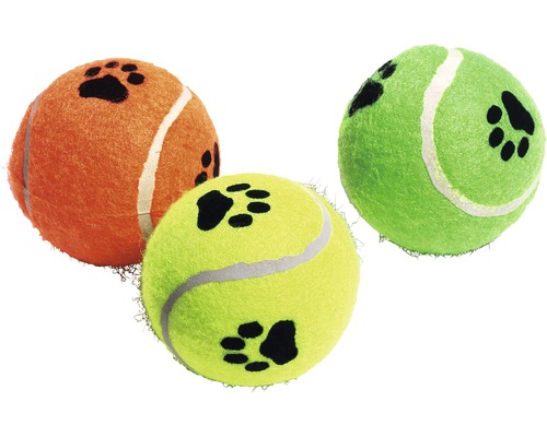 Hundleksak KARLIE tennisboll med pipljud Ø6cm 3-pack