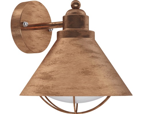 Vägglampa EGLO Barrosela antik utomhus Vägglampa i industriell design med en konformad lampskärm