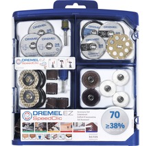 Dremel EZ SpeedClic tillbehörssats med 70 delar i blå förvaringslåda