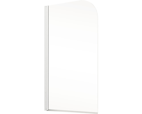 Duschvägg i ett stycke med rundat hörn