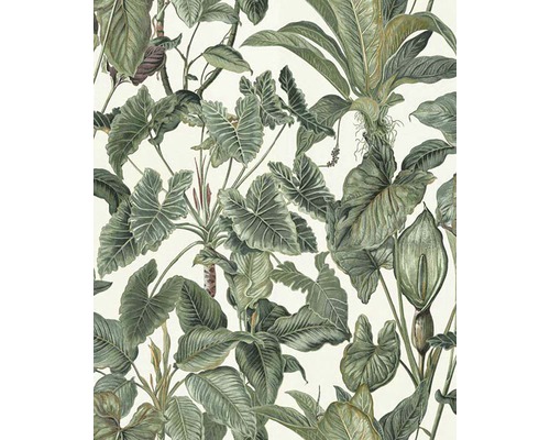 Tapet med tät tropisk bladdesign