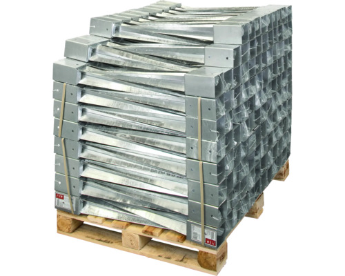 Pall med galvaniserade stolpfästen