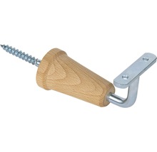 Träledstångshållare med skruv och monteringsplatta