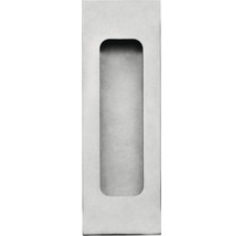 Skjutdörrskål INTERSTEEL kantig borstat stål 120x40mm